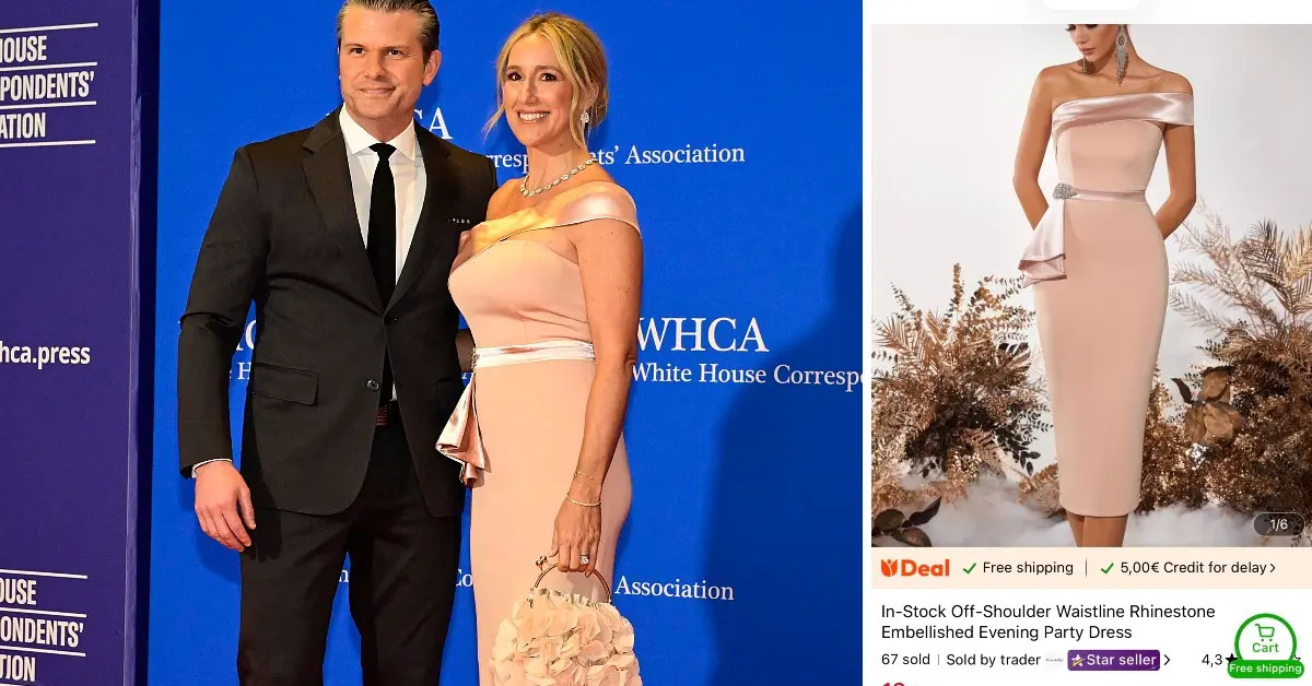Pete Hegseth's Wife Sparks Fashion Frenzy Over Suspected $15 Temu Dress at WHCD