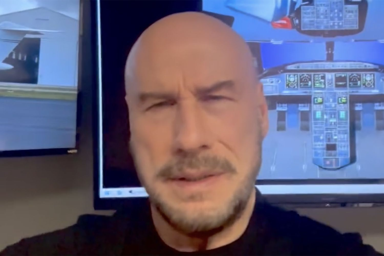 John Travolta Gives Fans an Inside Look at His Private-Jet Simulator Training