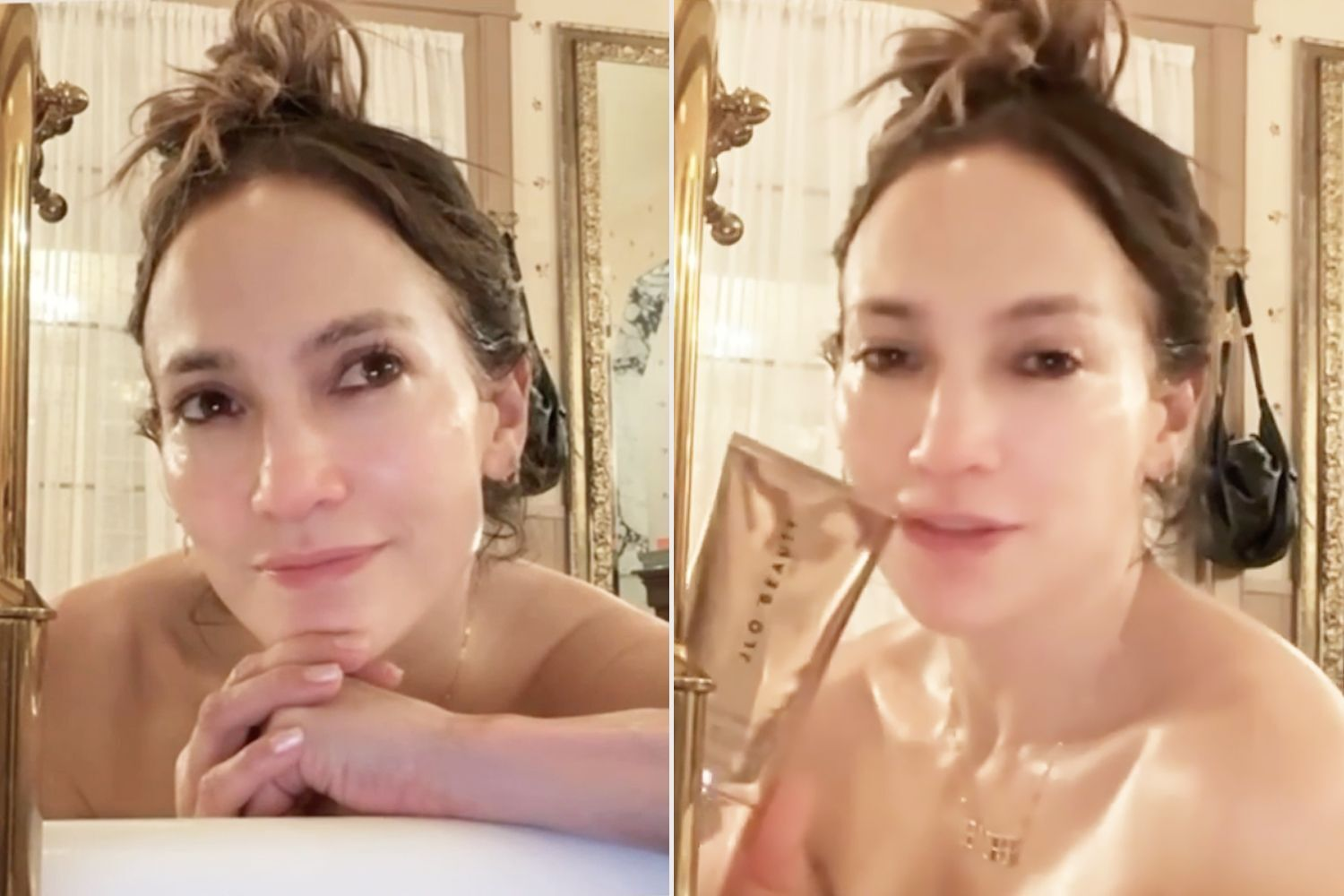 Jennifer Lopez Reveals Her Nighttime Skin Ritual in Intimate Bathtub Video