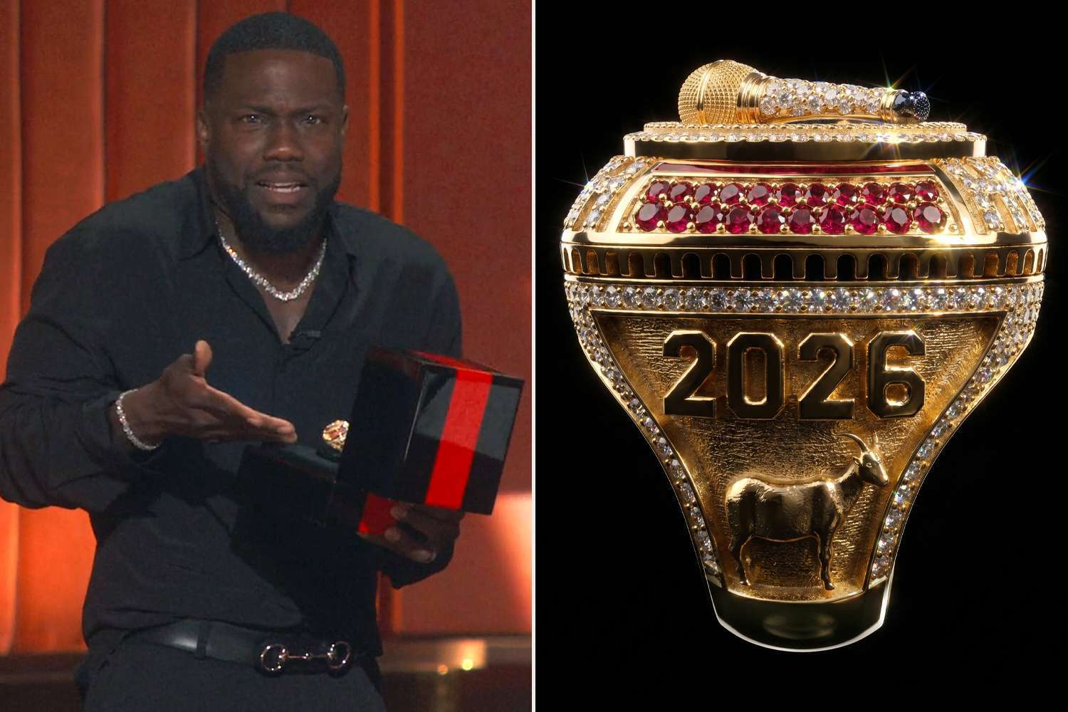 Kevin Hart Is Officially the 'GROAT' — Serena and Venus Surprise Him with a $40K Diamond Ring