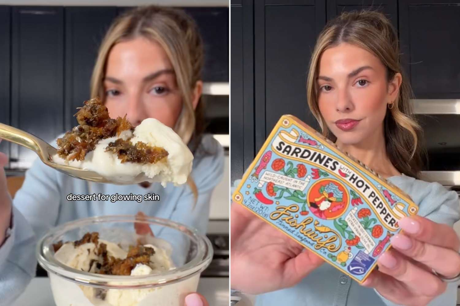 Influencer Sparks Debate After Topping Vanilla Ice Cream with Air-Fried Sardines
