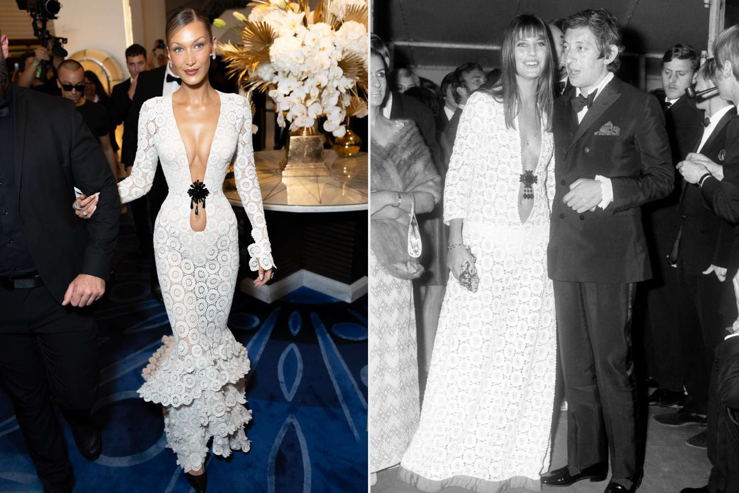 Bella Hadid Channels Jane Birkin in Schiaparelli Gown That Took 22,160 Hours to Embroider