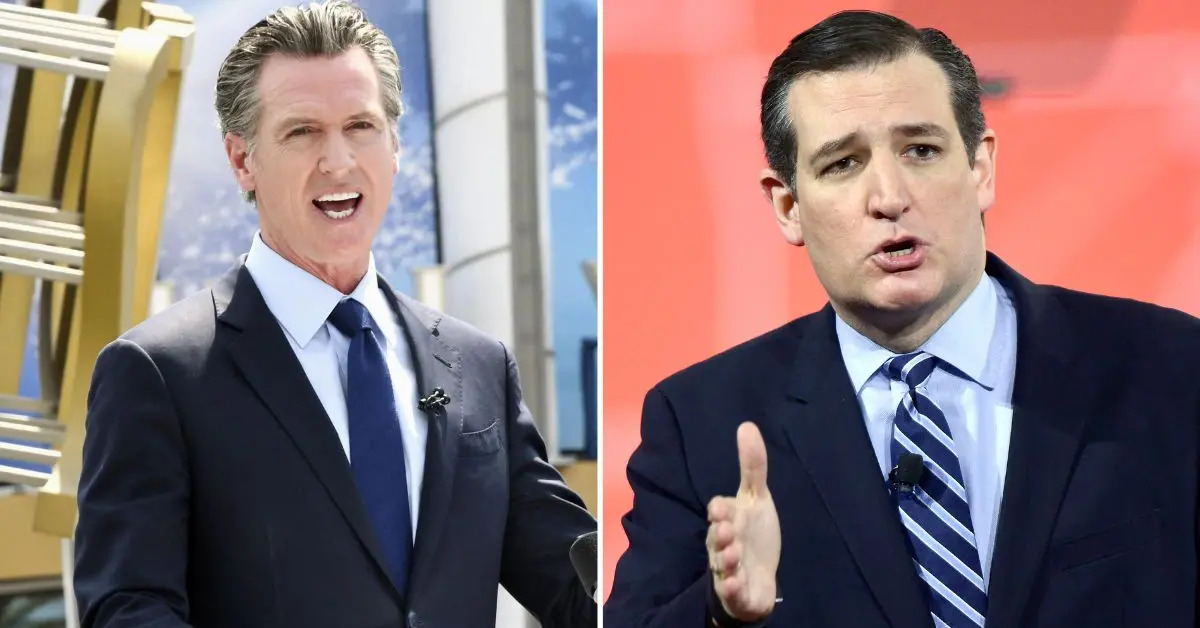Newsom's Bold AI Roast of Ted Cruz — 'Chevron Cruz' Pic Sparks Fiery Online Feud